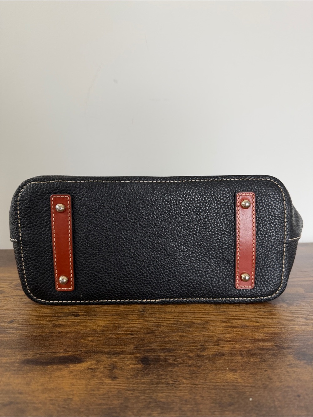 Dooney & Bourke Gretchen Small Tote Black Pebble Leather Braided Handles - Picture 5 of 16